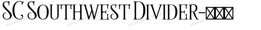 SC Southwest Divider字体转换